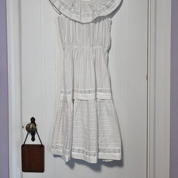 Vintage White Lace Cottagecore Dress - Picture 2 of 8